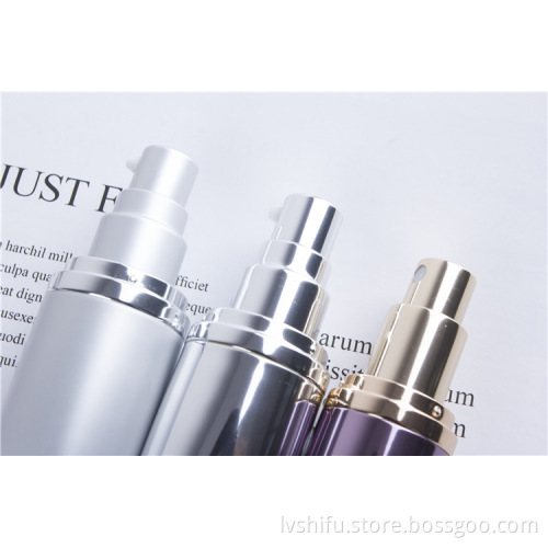 Factory Price Silver Pump Plastic Cosmetic Vacuum Bottle